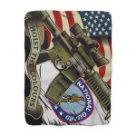 US National Guard Sherpa Fleece Blanket