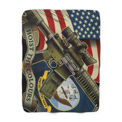 US Navy Sherpa Fleece Blanket