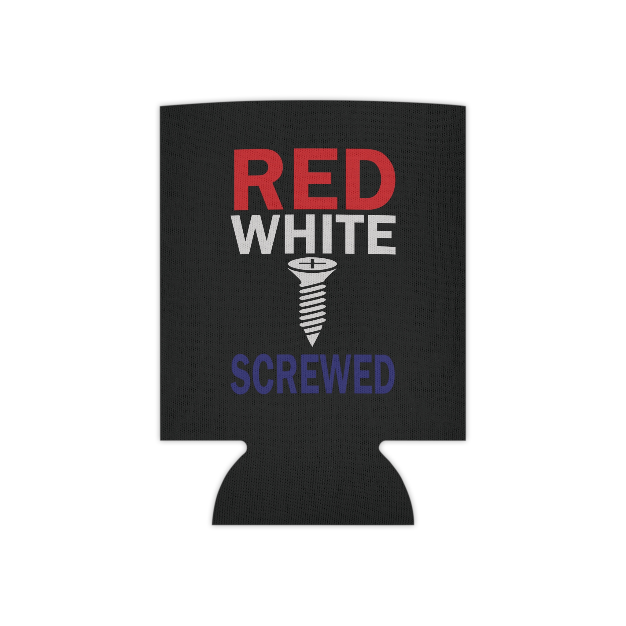 503548932198188191_2048.jpeg Red White Screwed Can Coozy - Image 1