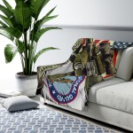 US National Guard Sherpa Fleece Blanket - Image 3